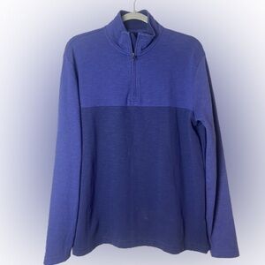 Chap’s, medium, quarter zip, blue, moisture wicking and ailing protection